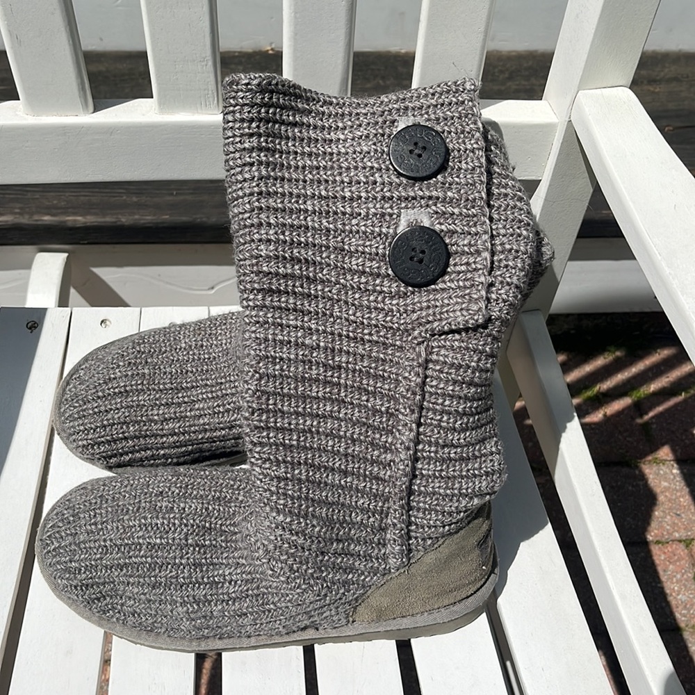 Ugg Cardy Two Button Boot Gray Size 6 - image 4